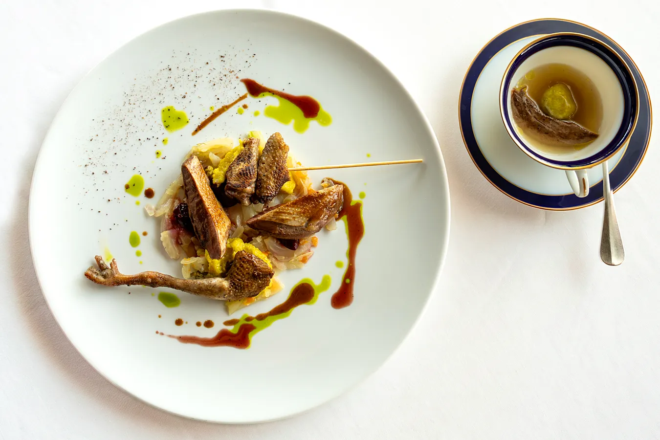 Piatto della cucina stellata del Ristorante I Castagni