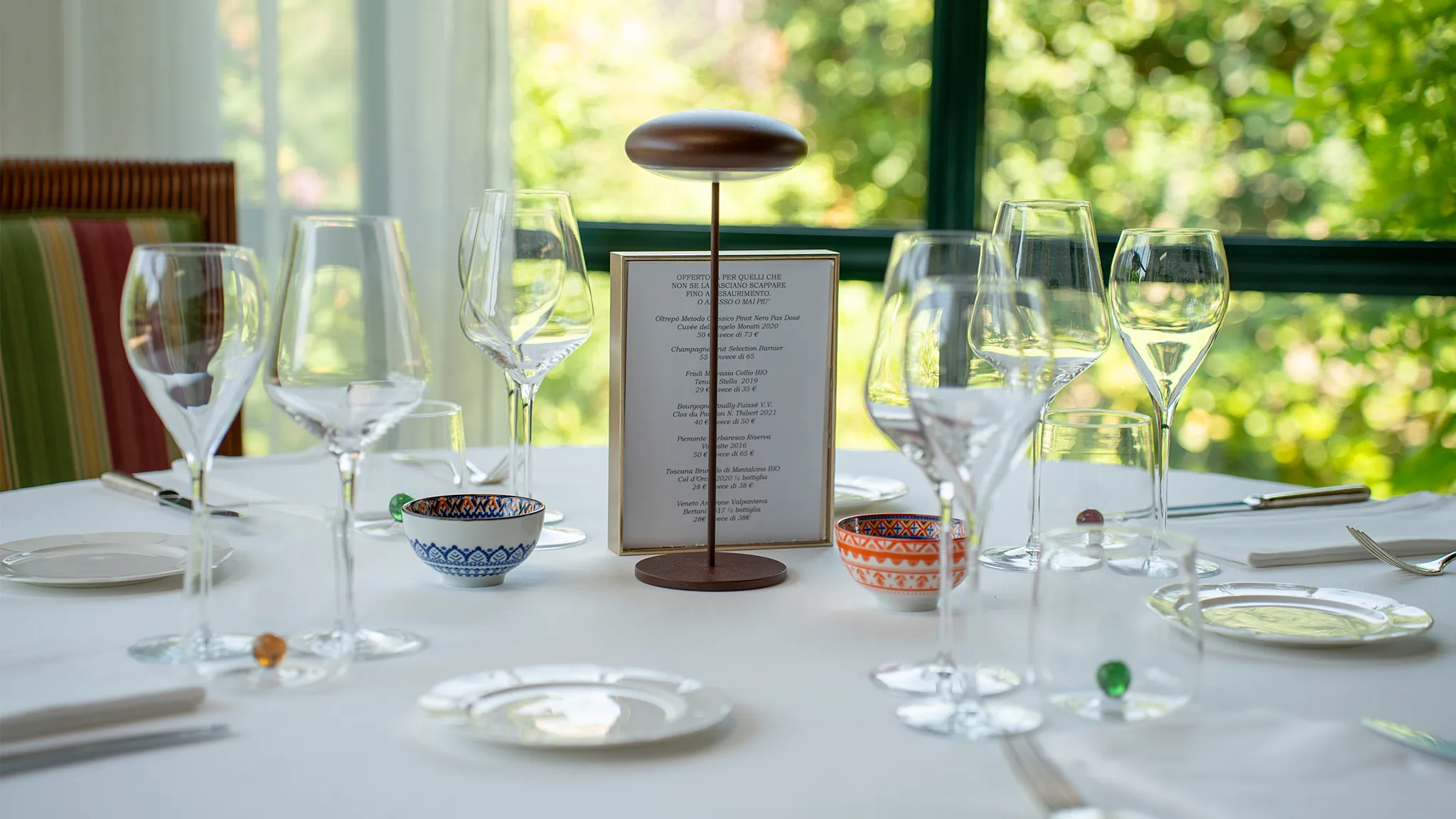 Mise en place al Ristorante I Castagni
