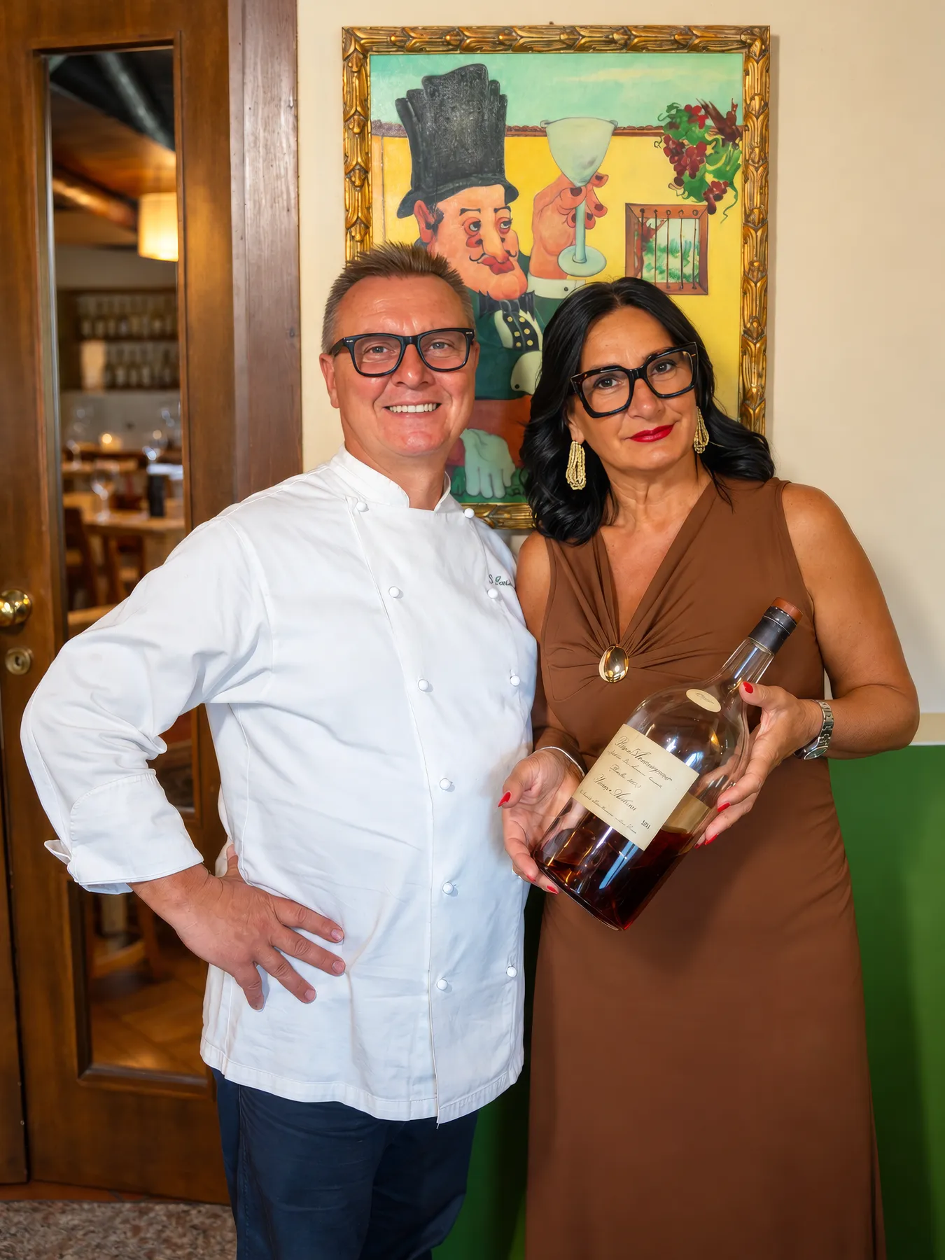 Enrico Gerli e Luisa Rossi del Ristorante I Castagni